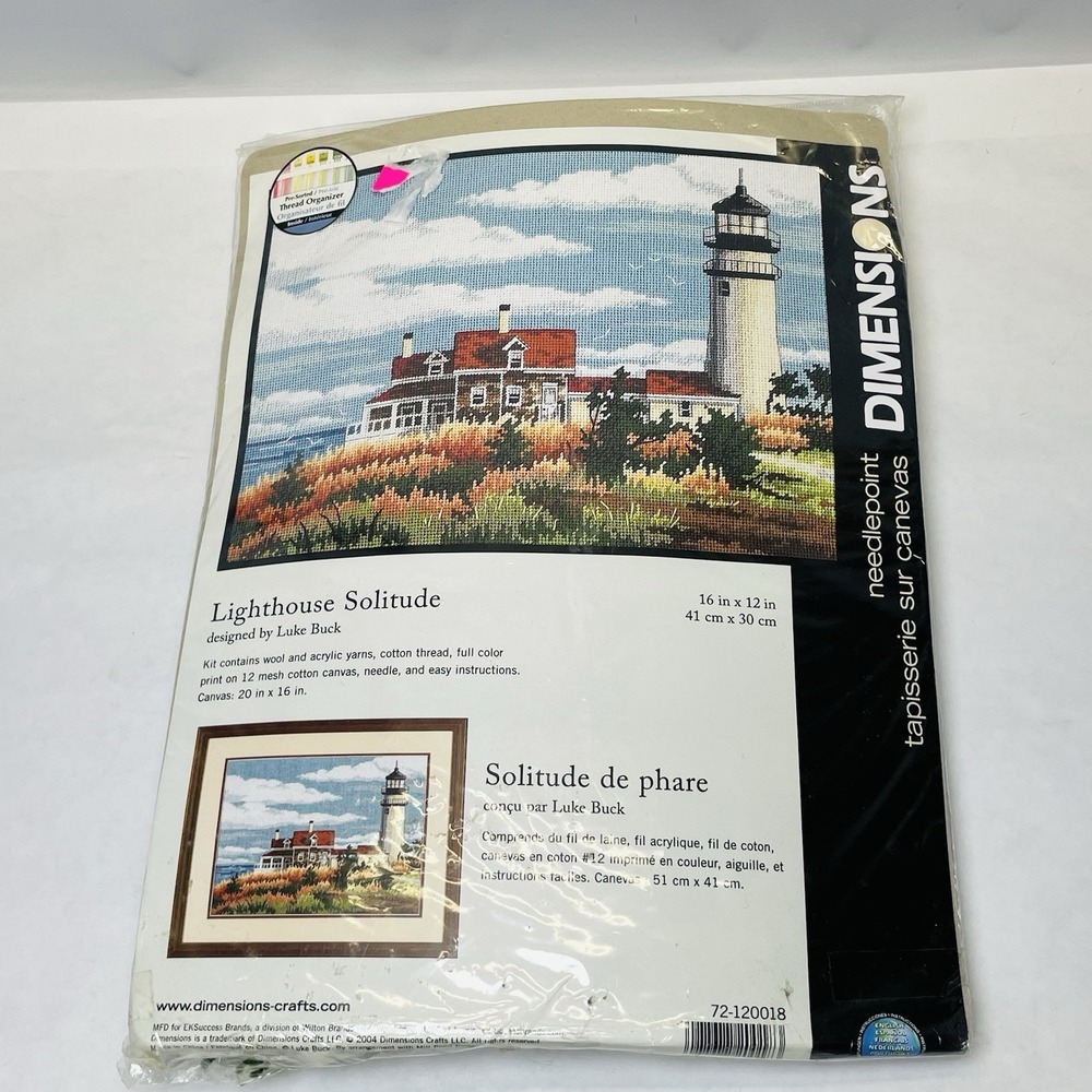 Dimensions Needpoint Kit Light House Solitude 72-120018 16" x‎ 12"